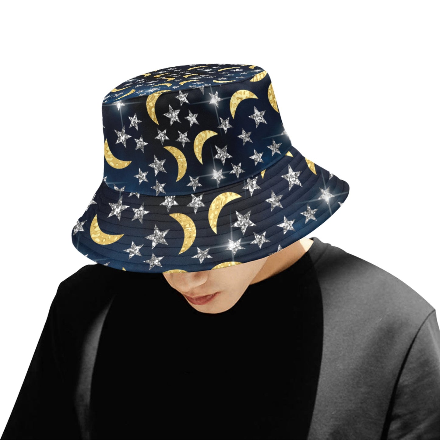 Moon and Stars Summer Bucket Hat