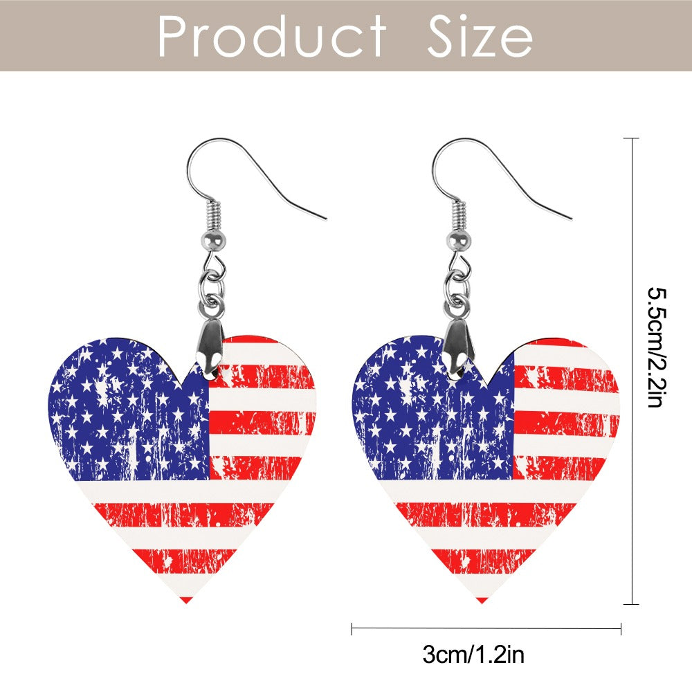 Wooden earrings pendant Print your picture