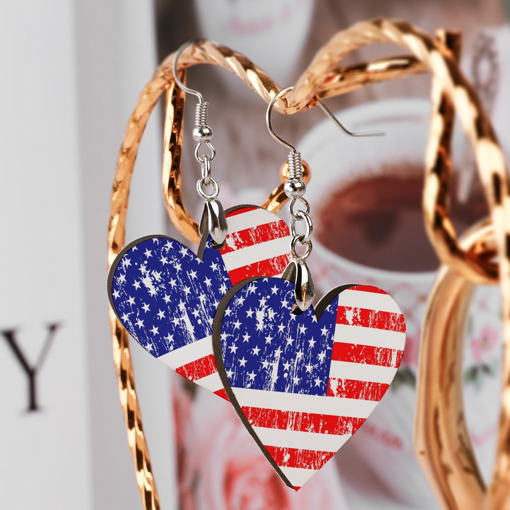 Wooden earrings pendant Print your picture