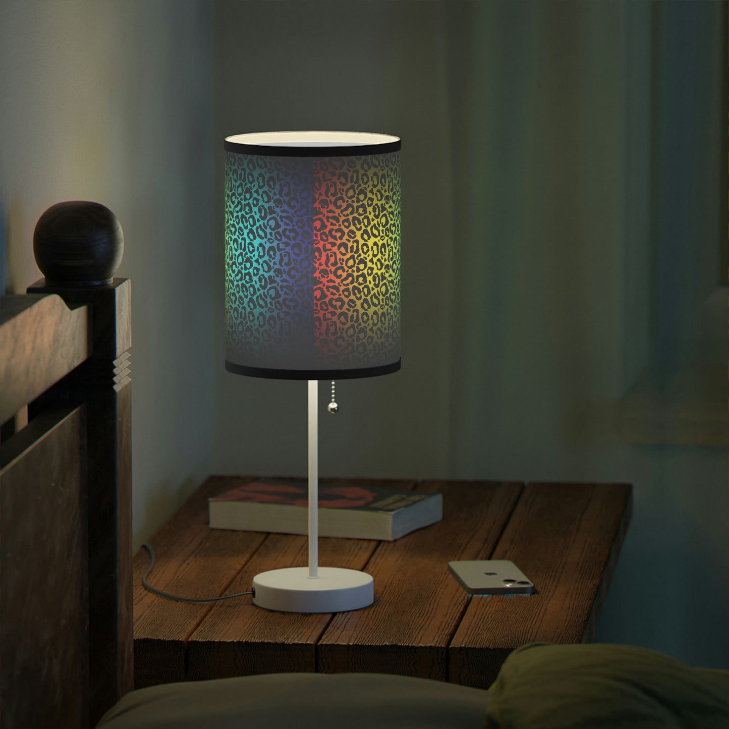Tie Dye Animal Print Lamp on a Stand US|CA plug