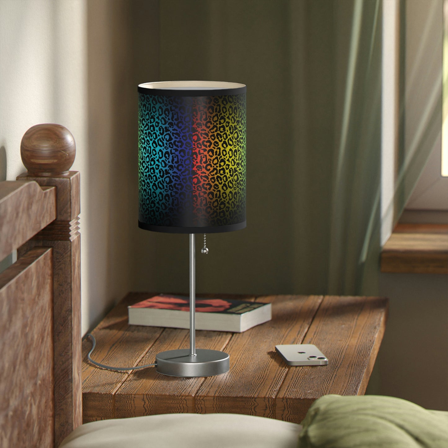 Tie Dye Animal Print Lamp on a Stand US|CA plug