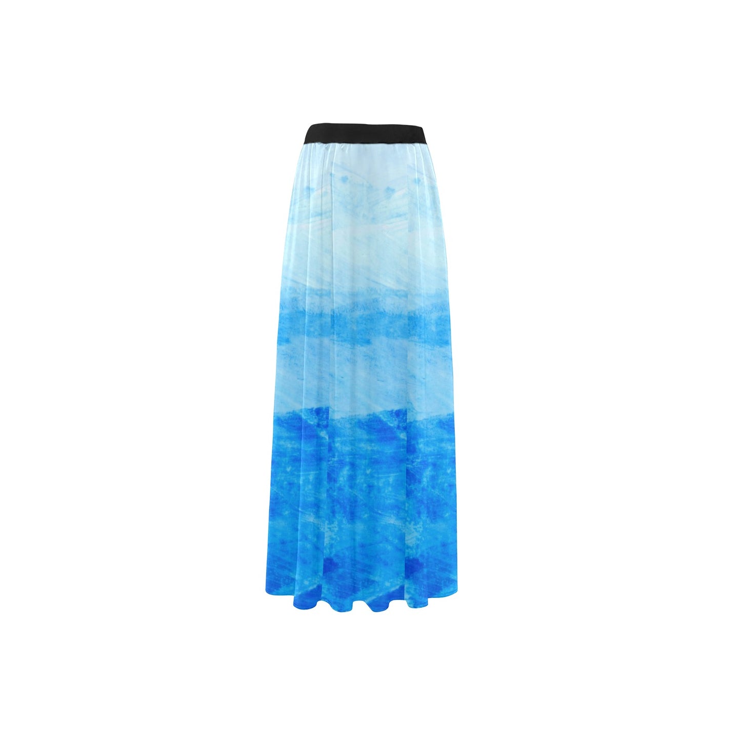 Sky Blue High Slit Long Beach Skirt