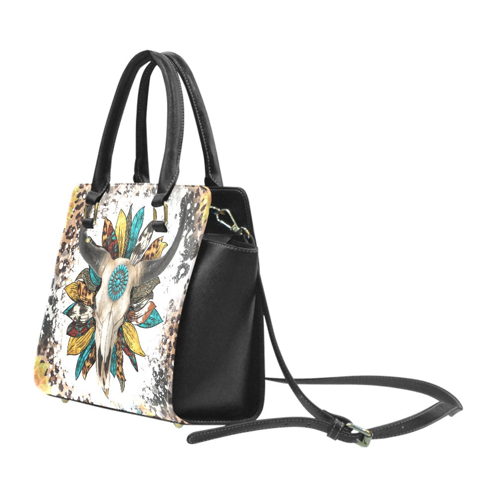 Western Skull Classic Shoulder Handbag