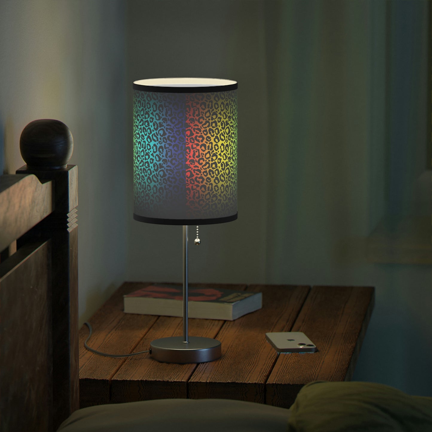 Tie Dye Animal Print Lamp on a Stand US|CA plug