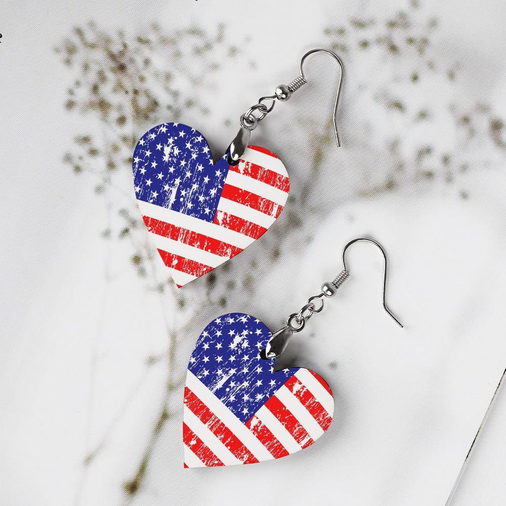 Wooden earrings pendant Print your picture