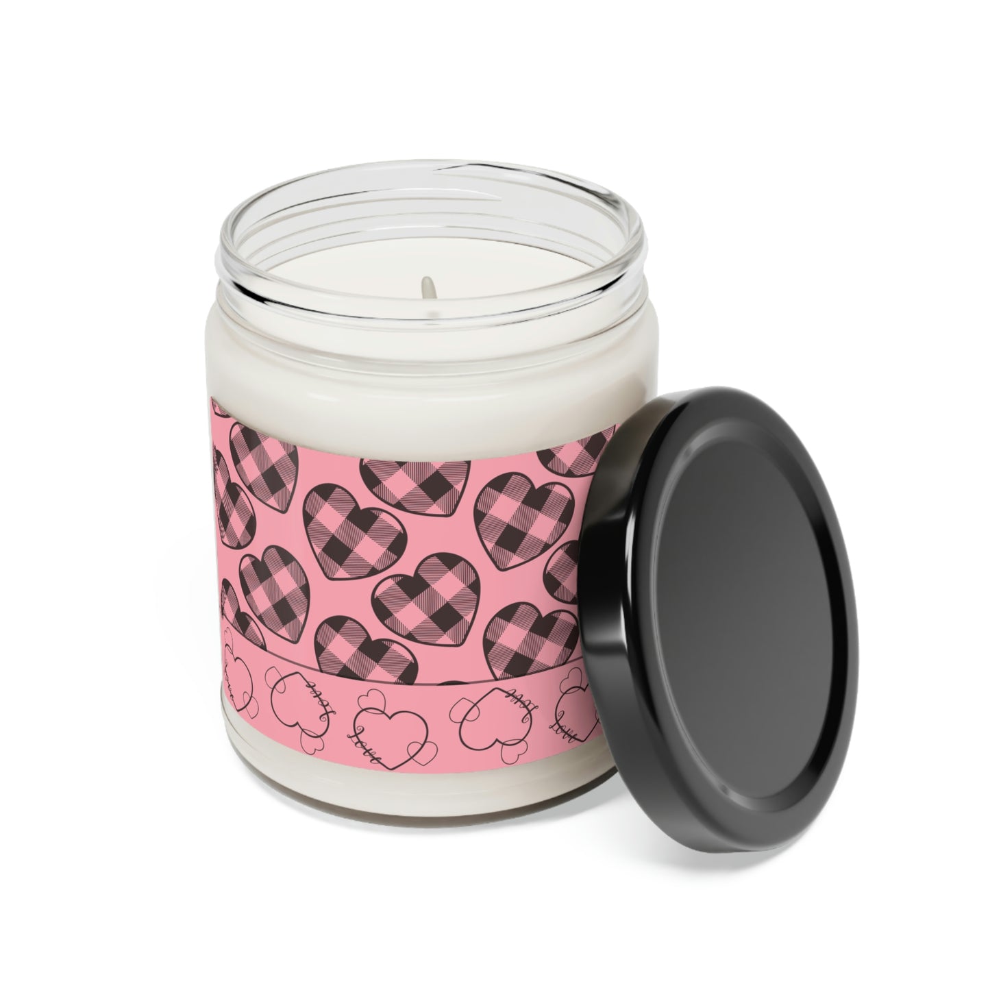 Pink Buffalo Hearts Scented Soy Candle 9oz