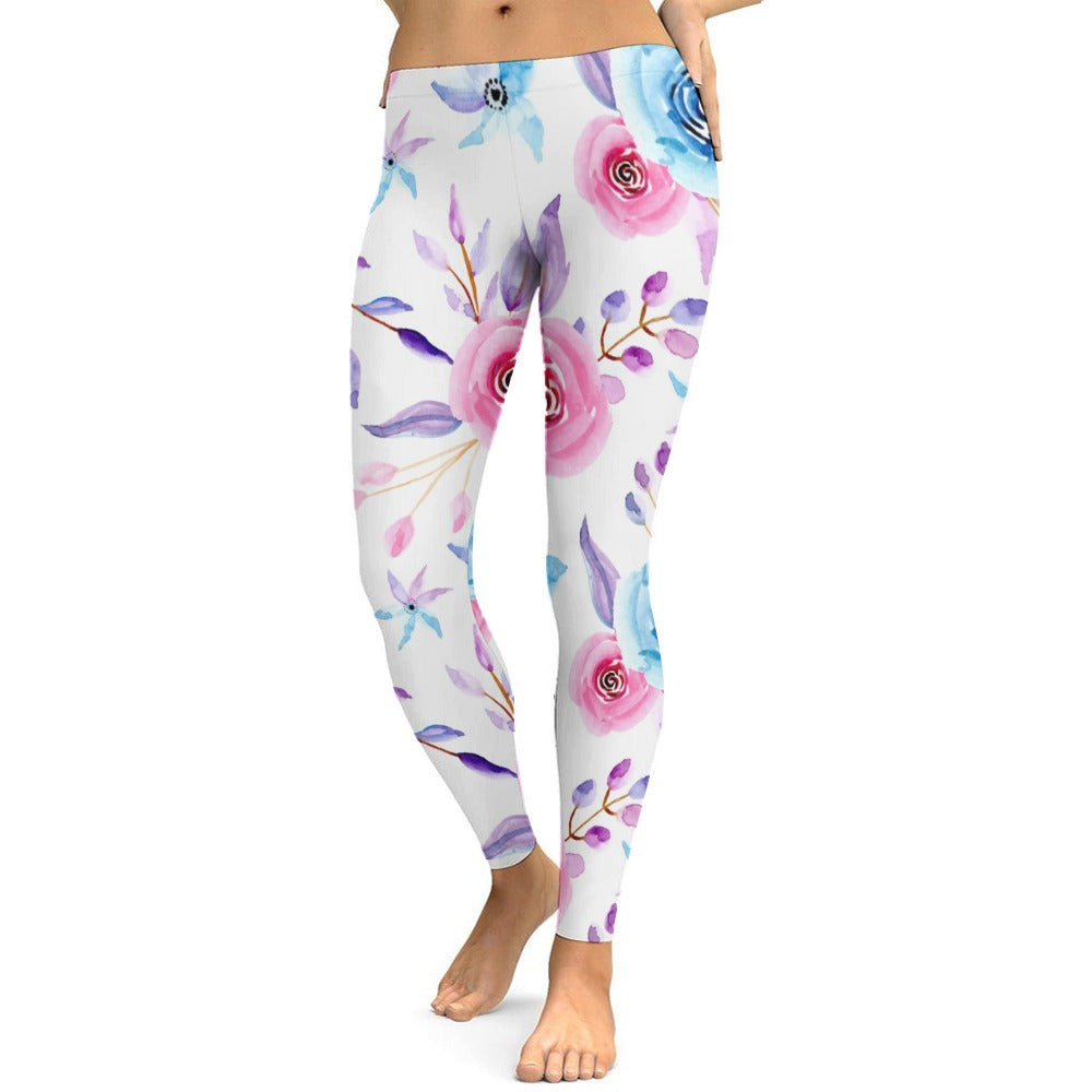 Floral Soft Ladies Tight Yoga Pants