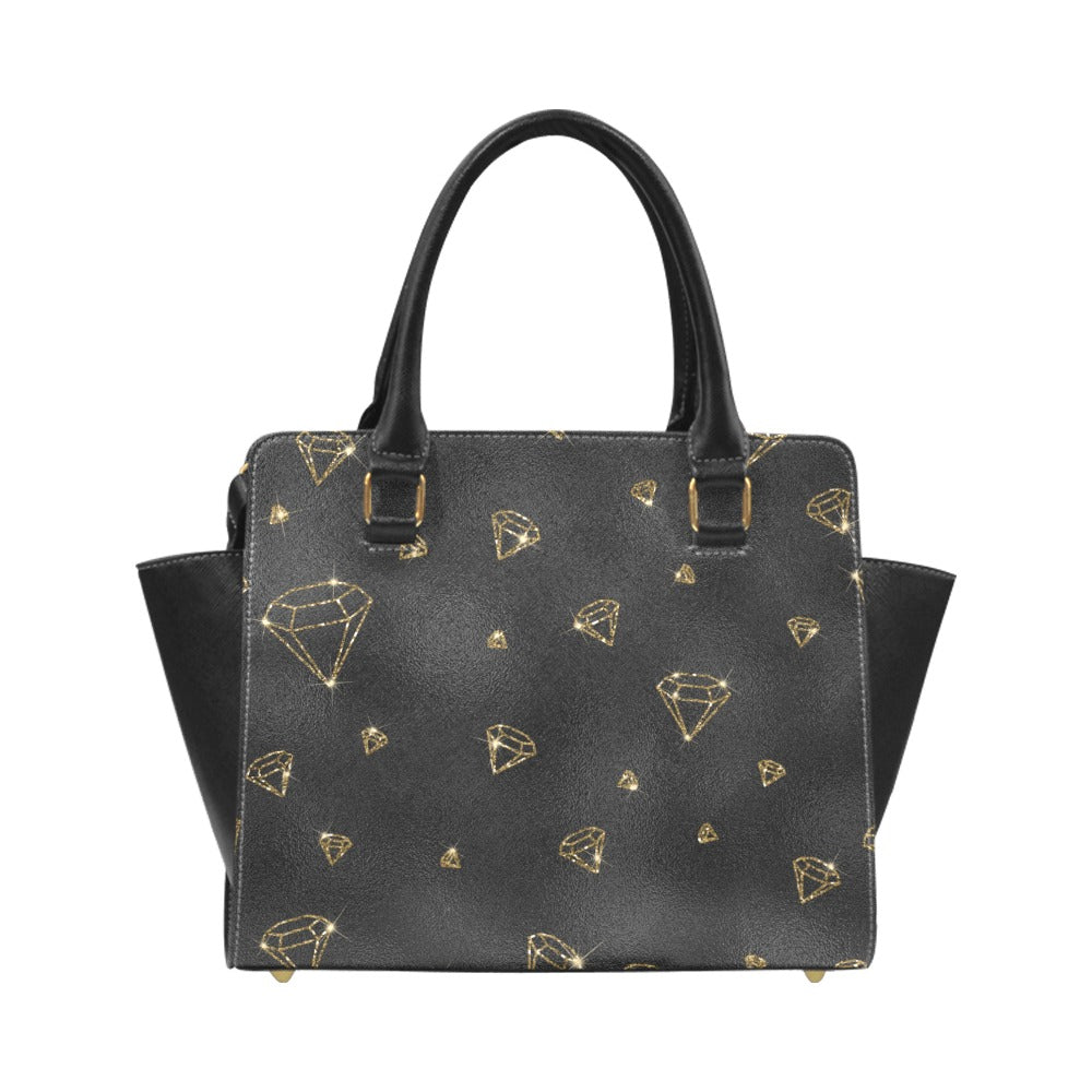 Gold Diamond Classic Shoulder Handbag