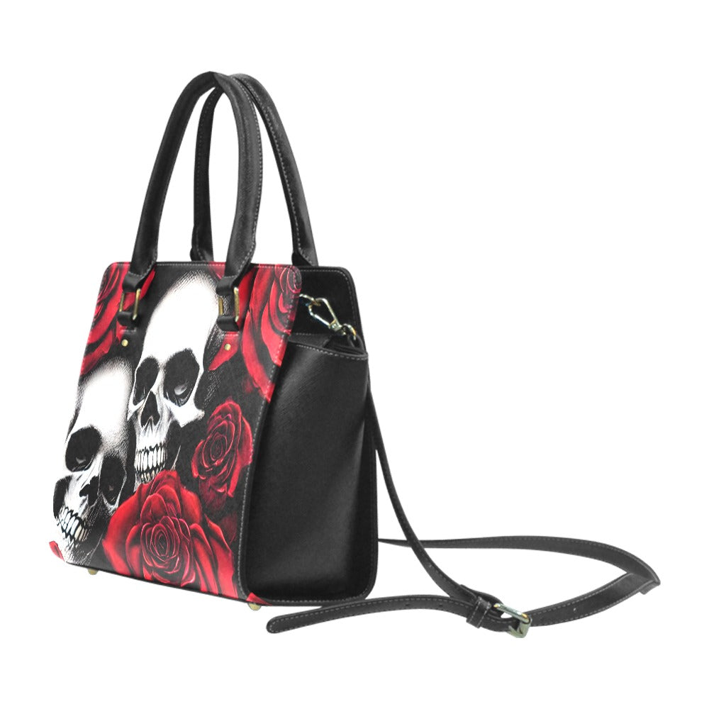 Skulls & Roses Classic Shoulder Handbag
