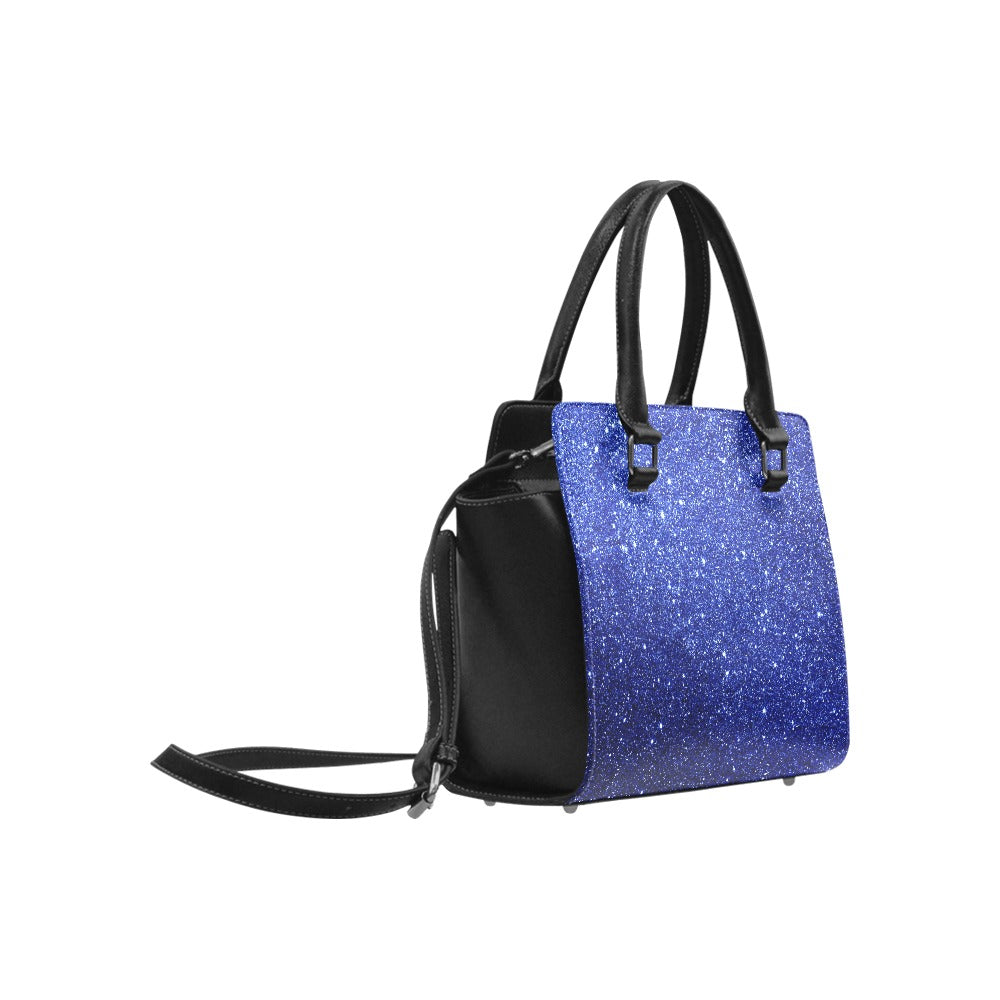 Blue Sparkles Classic Shoulder Handbag