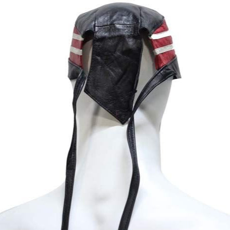 American Flag Leather Skull Cap