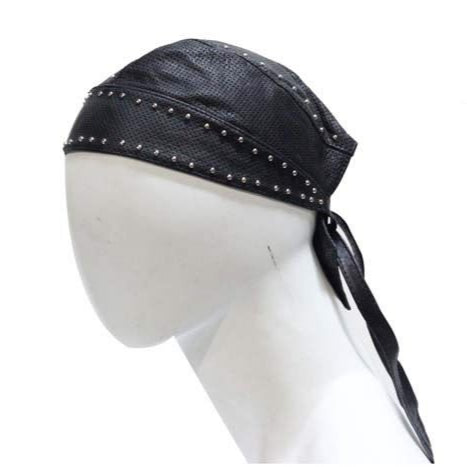 Biker Skull Cap With Studs