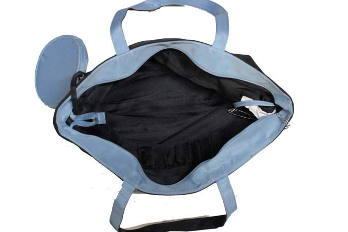 Women Black & Baby Blue Shoulder Purse