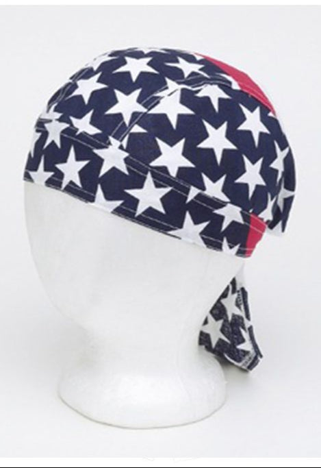 Cotton Skull Cap W/ USA Stars and Stripes 12pcs/pack