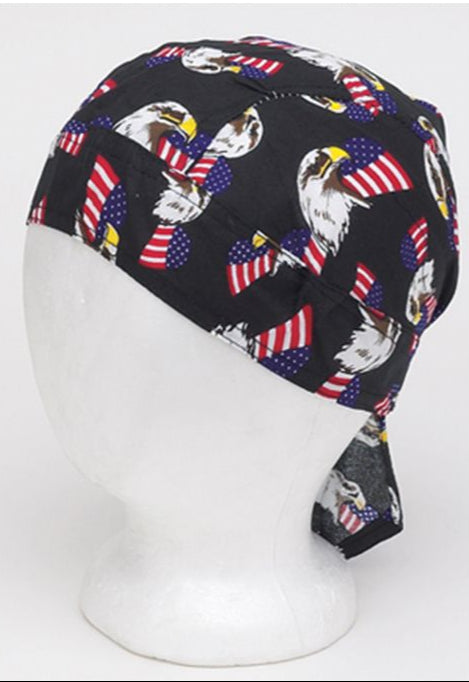 American Flag and Eagle Cotton Skull Cap 12pcs/pack
