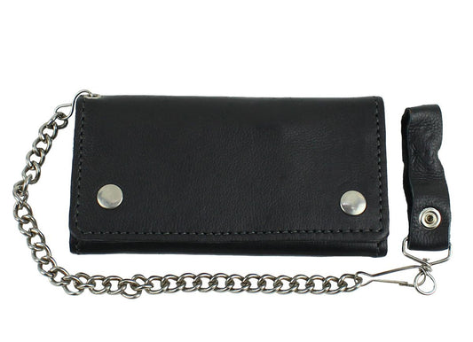Motorcycle Black Naked Cowhide Wallet
