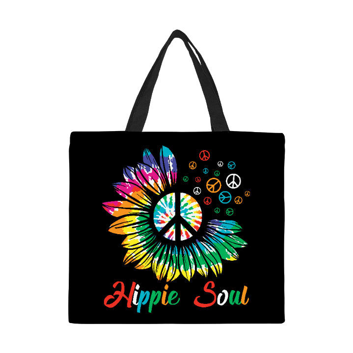 Hippie Soul Sunflower Canvas Tote Bag Large