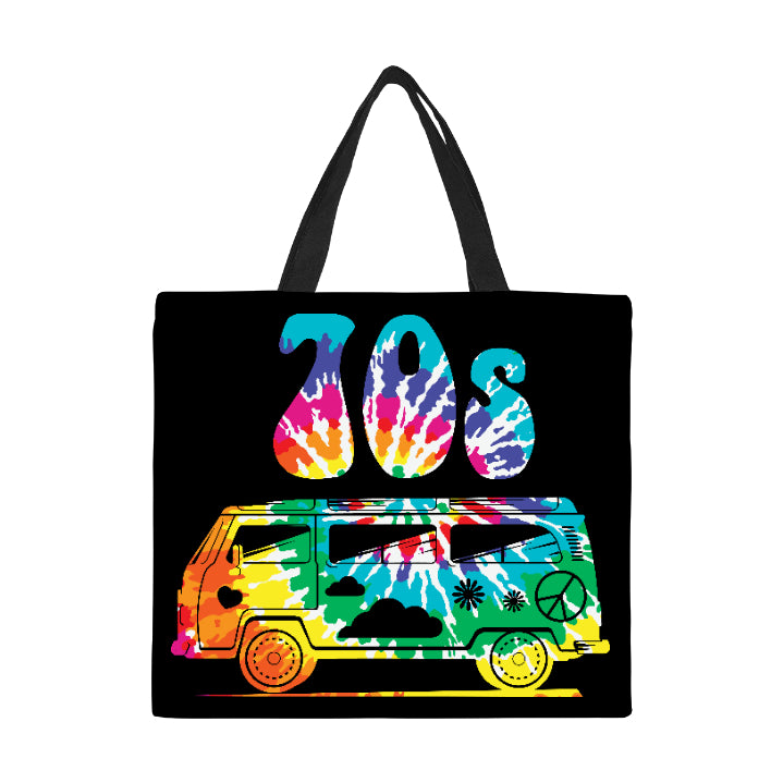 70's Hippy Van Canvas Tote Bag Large
