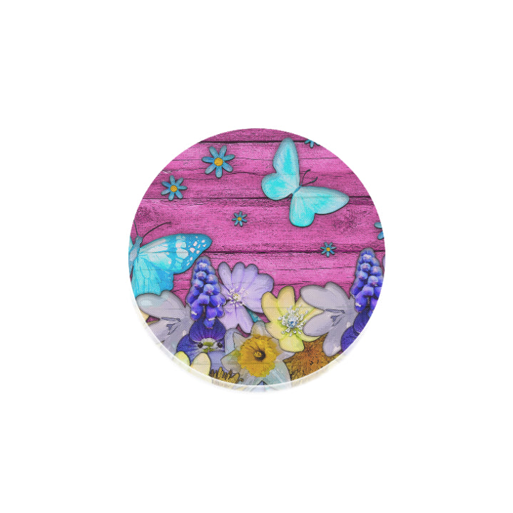 Butterflies & Flowers Round Coaster
