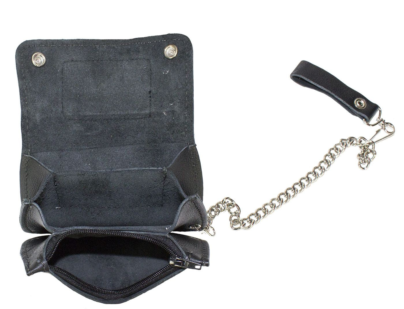 Leather Chain Wallet W/ USA Flag