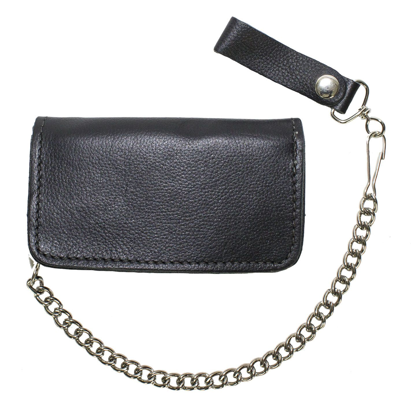 Leather Chain Wallet W/ USA Flag