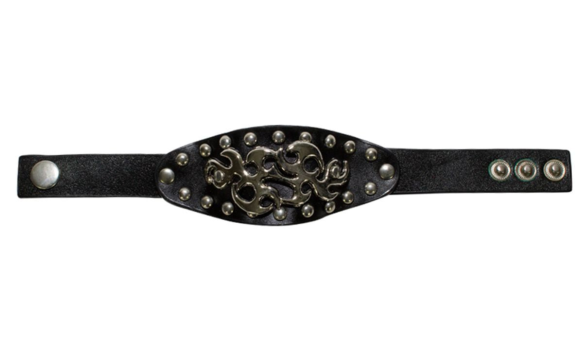 Wristband with Tribal Design and Studs