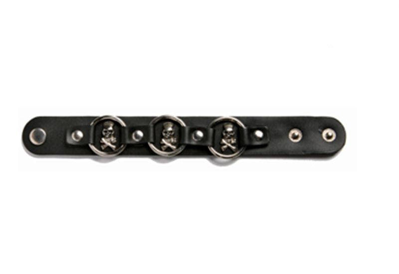 Wristband with Skulls and Rings