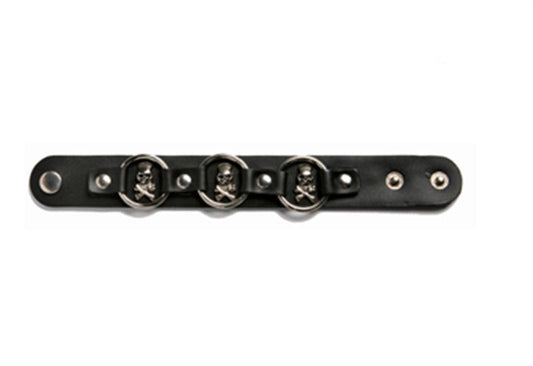 Wristband with Skulls and Rings