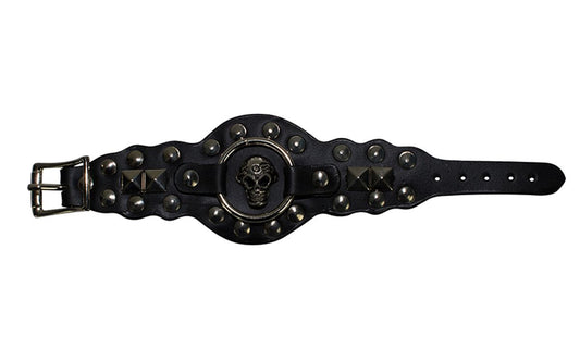 Wristband With Skulls & Studs