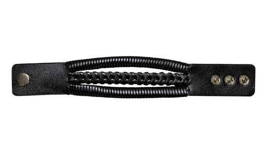 Leather Wristband with Braids
