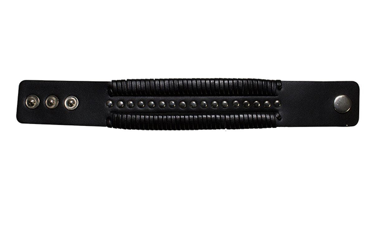 Wristband with Braids and Stud