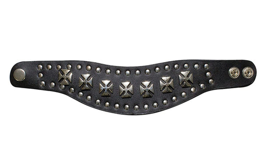 Wristband with Chopper Crosses & Studs