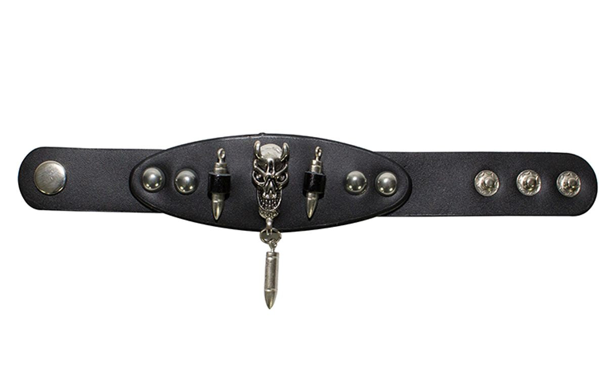 Wristband with Demonic Skull