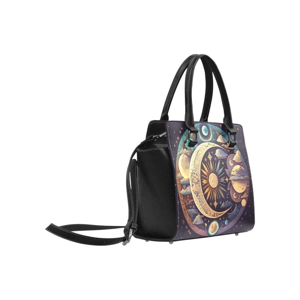 Celestial Moon Sun Classic Shoulder Handbag