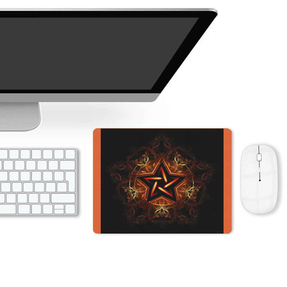 Witch Pentagram Leather Mouse Pad