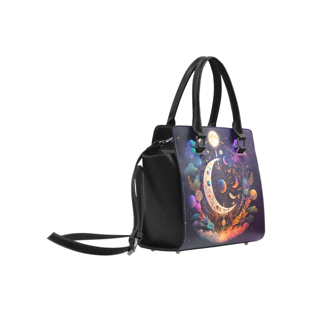 Celestial Sun Moon Classic Shoulder Handbag