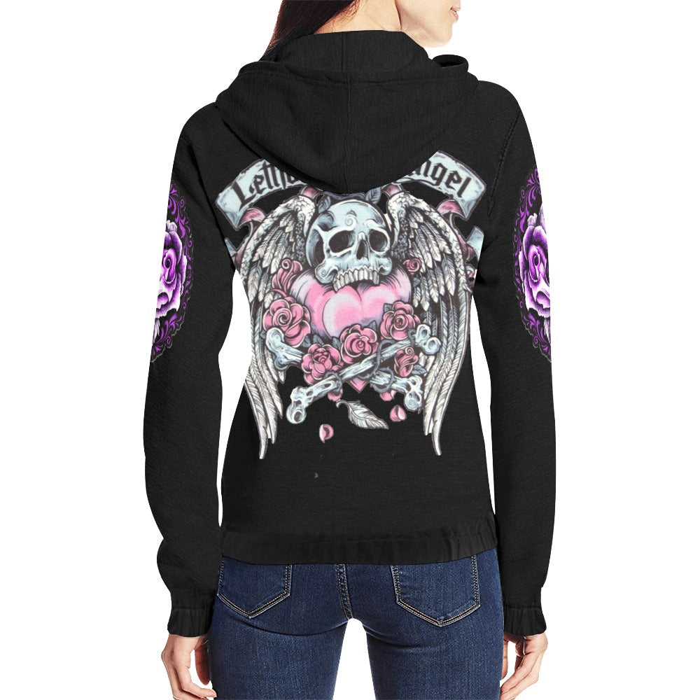 Women's All Over Print Full Zip Hoodie