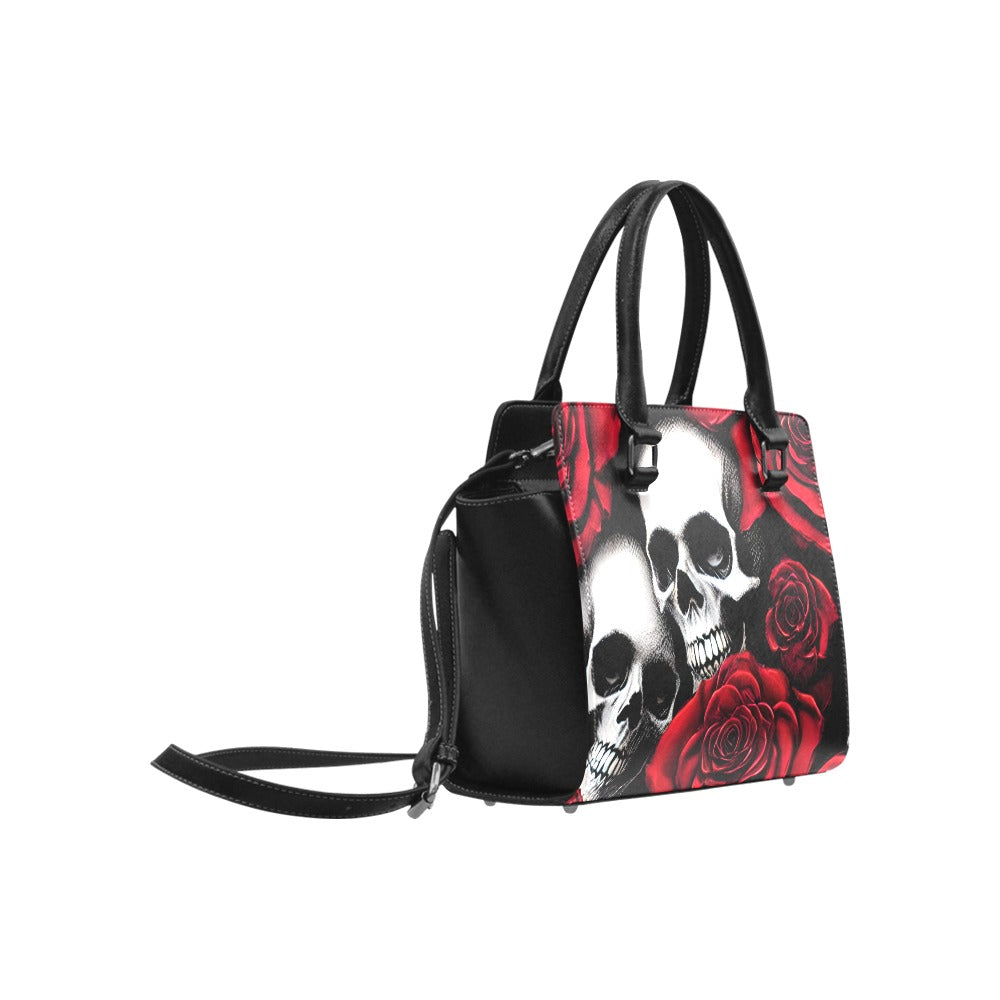 Skulls & Roses Classic Shoulder Handbag