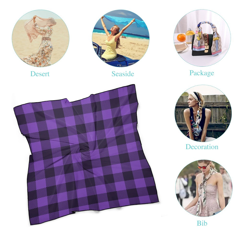 Buffalo Plaid Soft & Shiny Silk Scarves