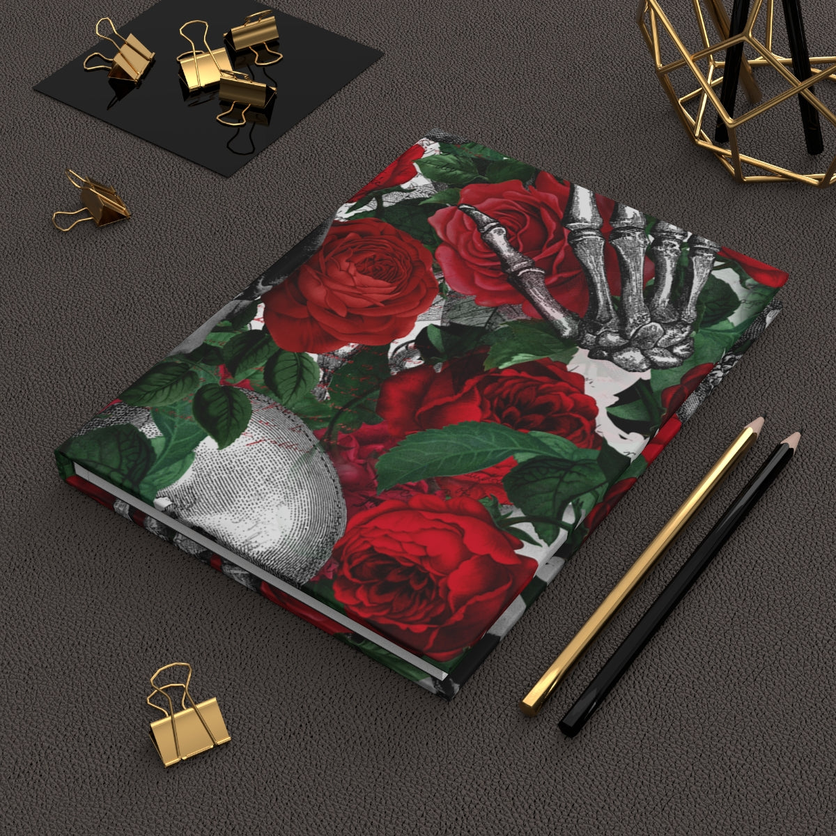 Skulls and Roses Hardcover Journal Matte