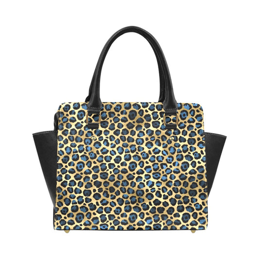 Blue Leopard Classic Shoulder Handbag