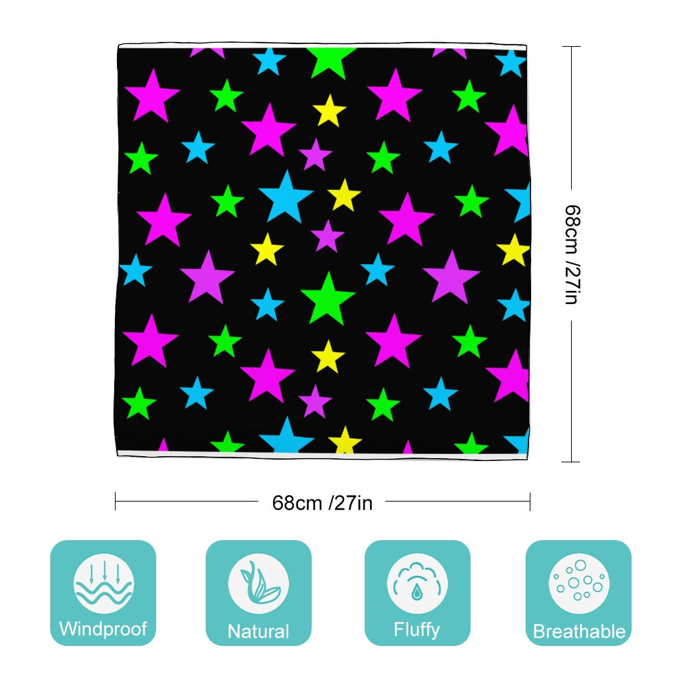 Stars Soft & Shiny Silk Scarves