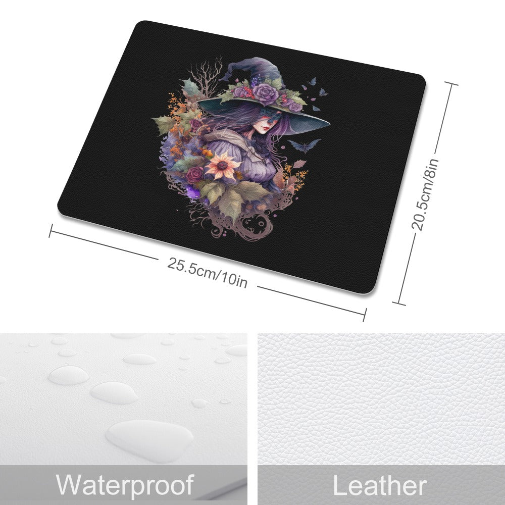 Witch Leather Mouse Pad