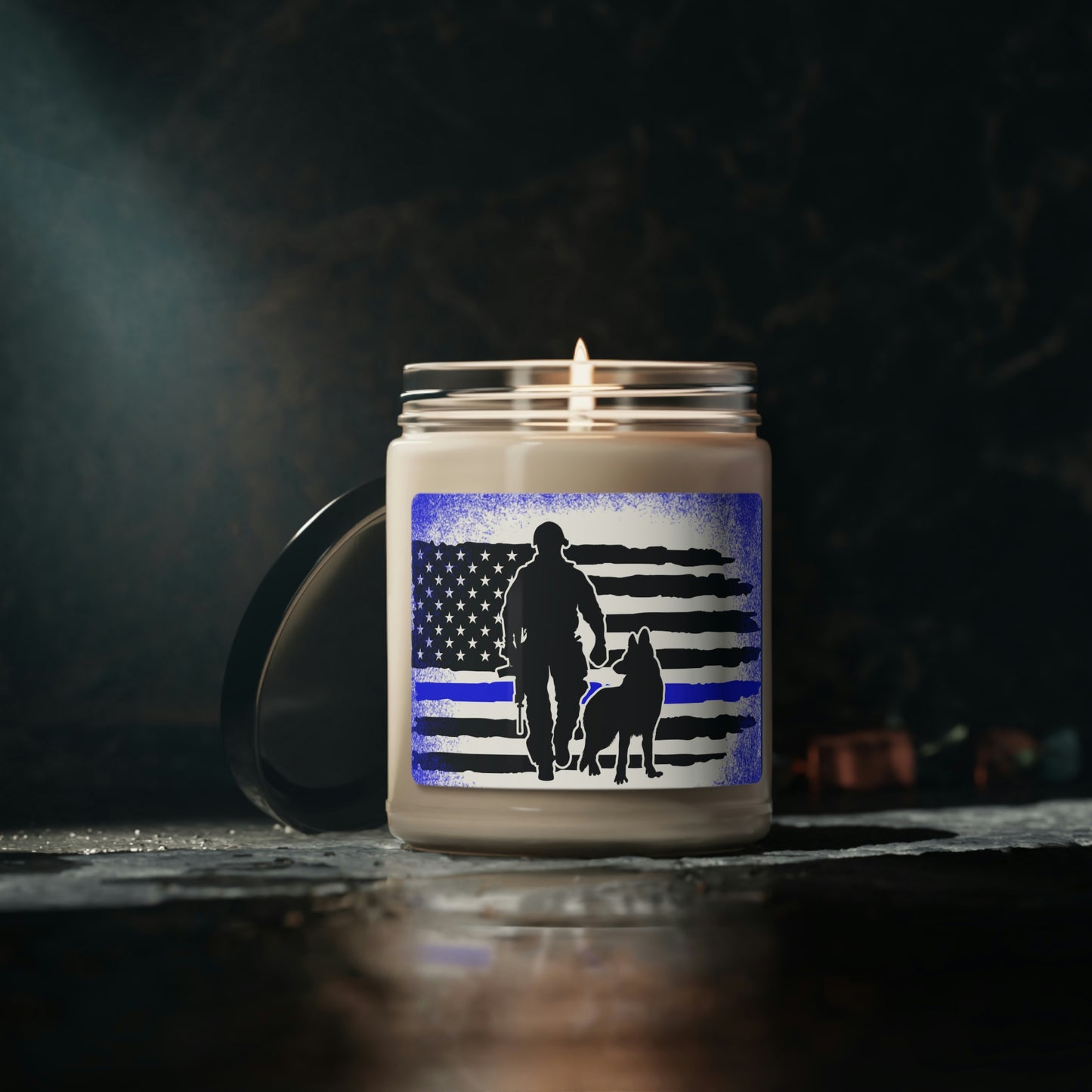 Thin Blue Line Scented Soy Candle 9oz