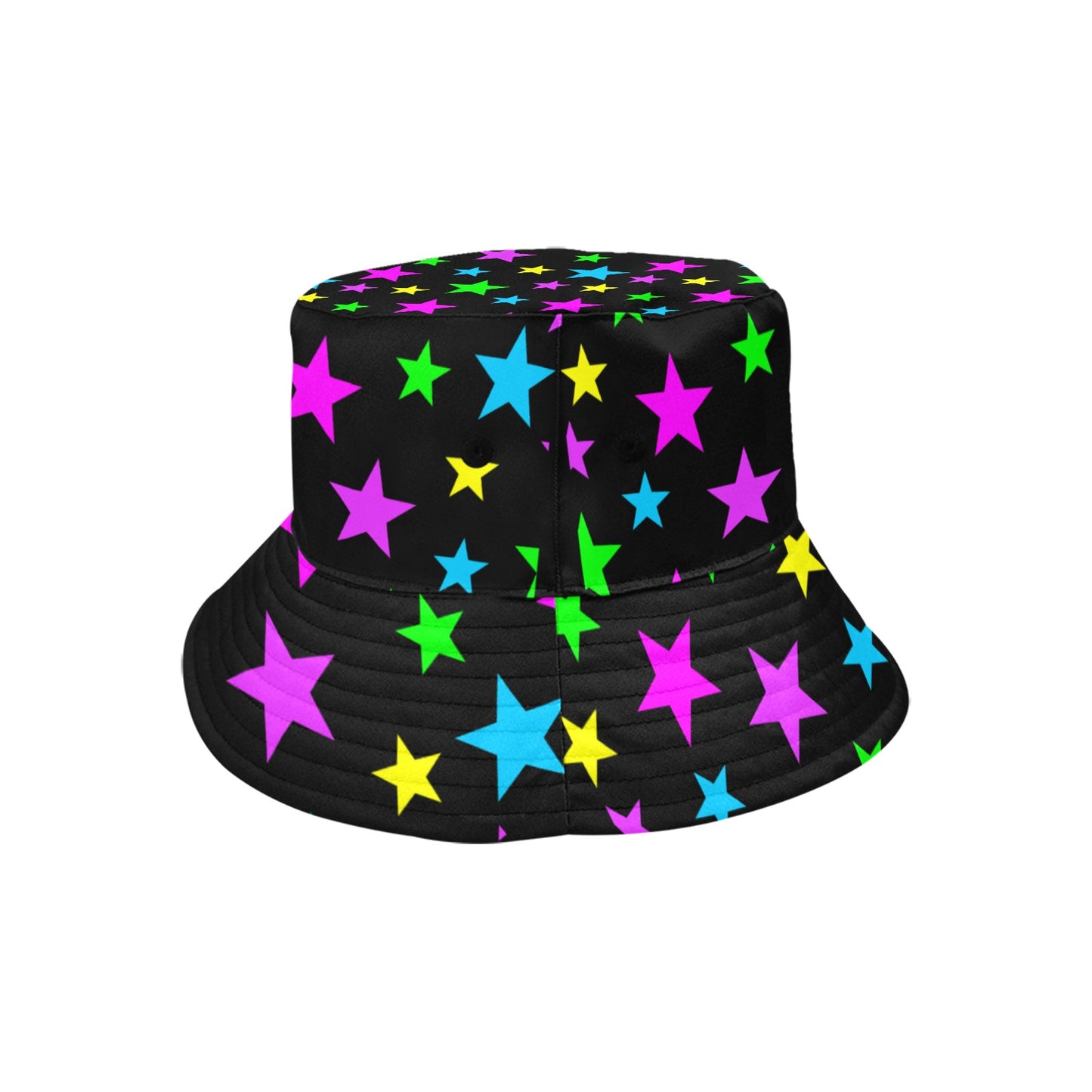 Neon Stars Summer Bucket Hat