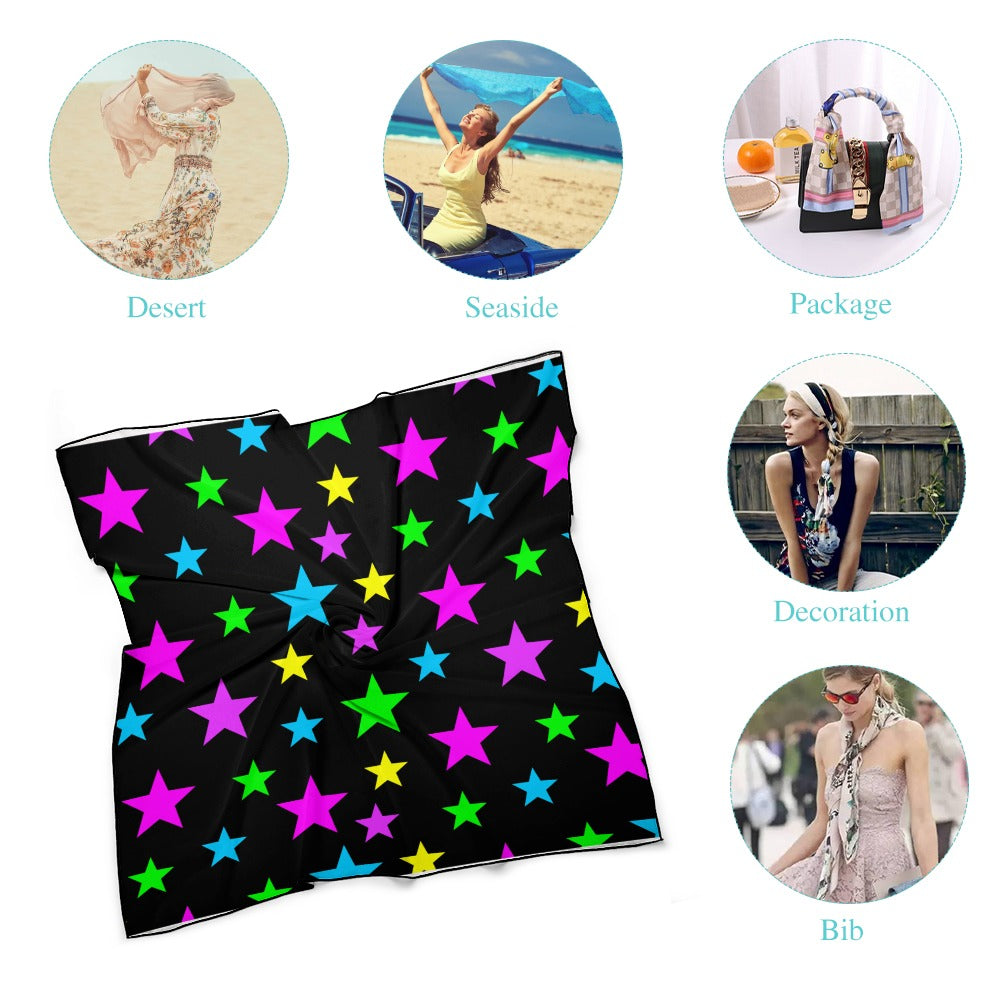 Stars Soft & Shiny Silk Scarves