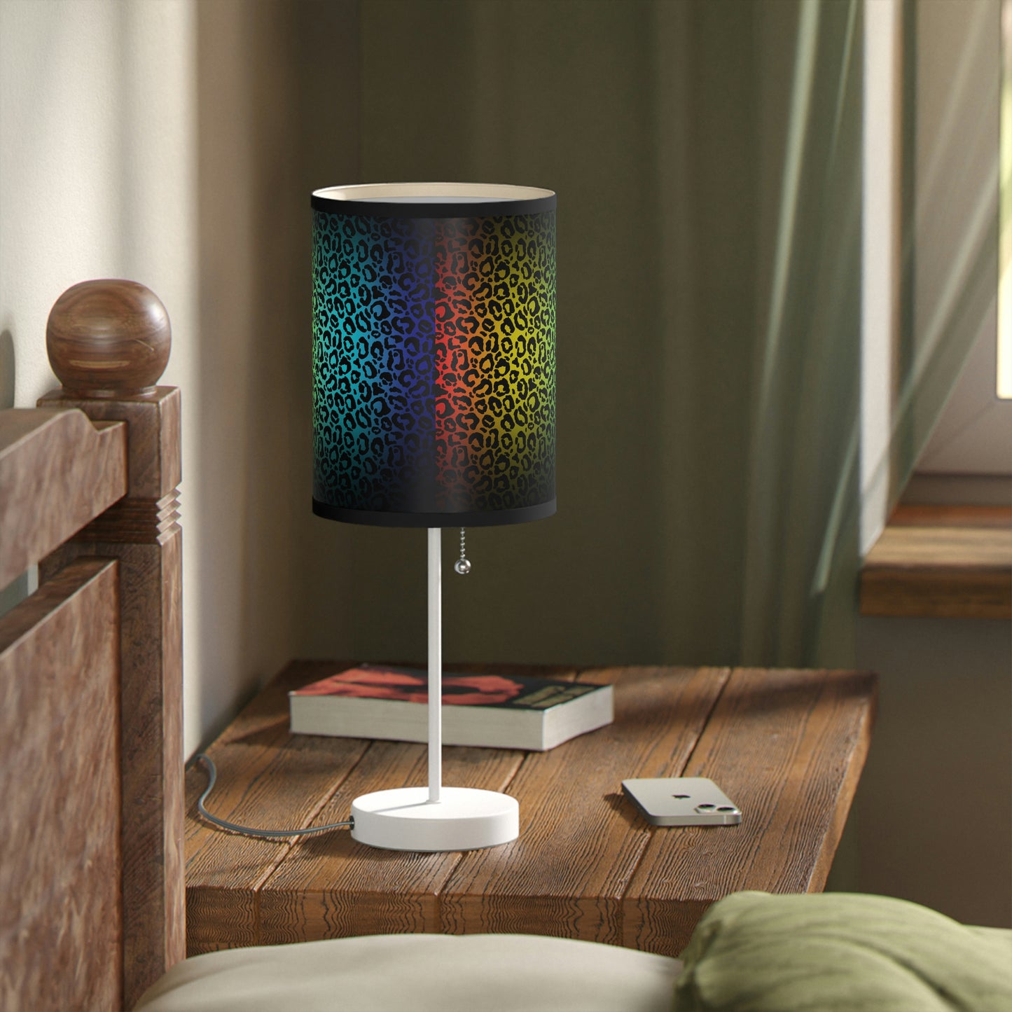 Tie Dye Animal Print Lamp on a Stand US|CA plug