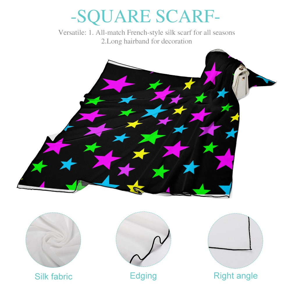 Stars Soft & Shiny Silk Scarves