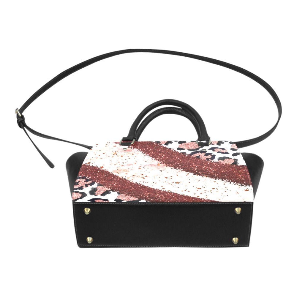 Pink Leopard Classic Shoulder Handbag