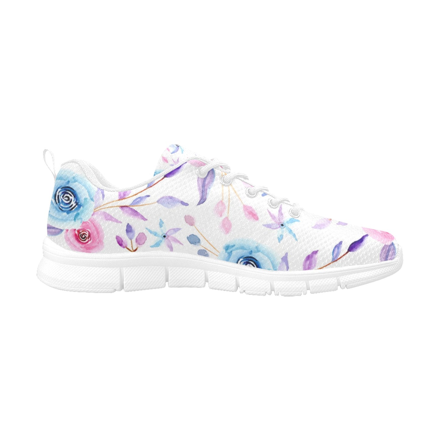 Women's Breathable Rose Floral Sneakers